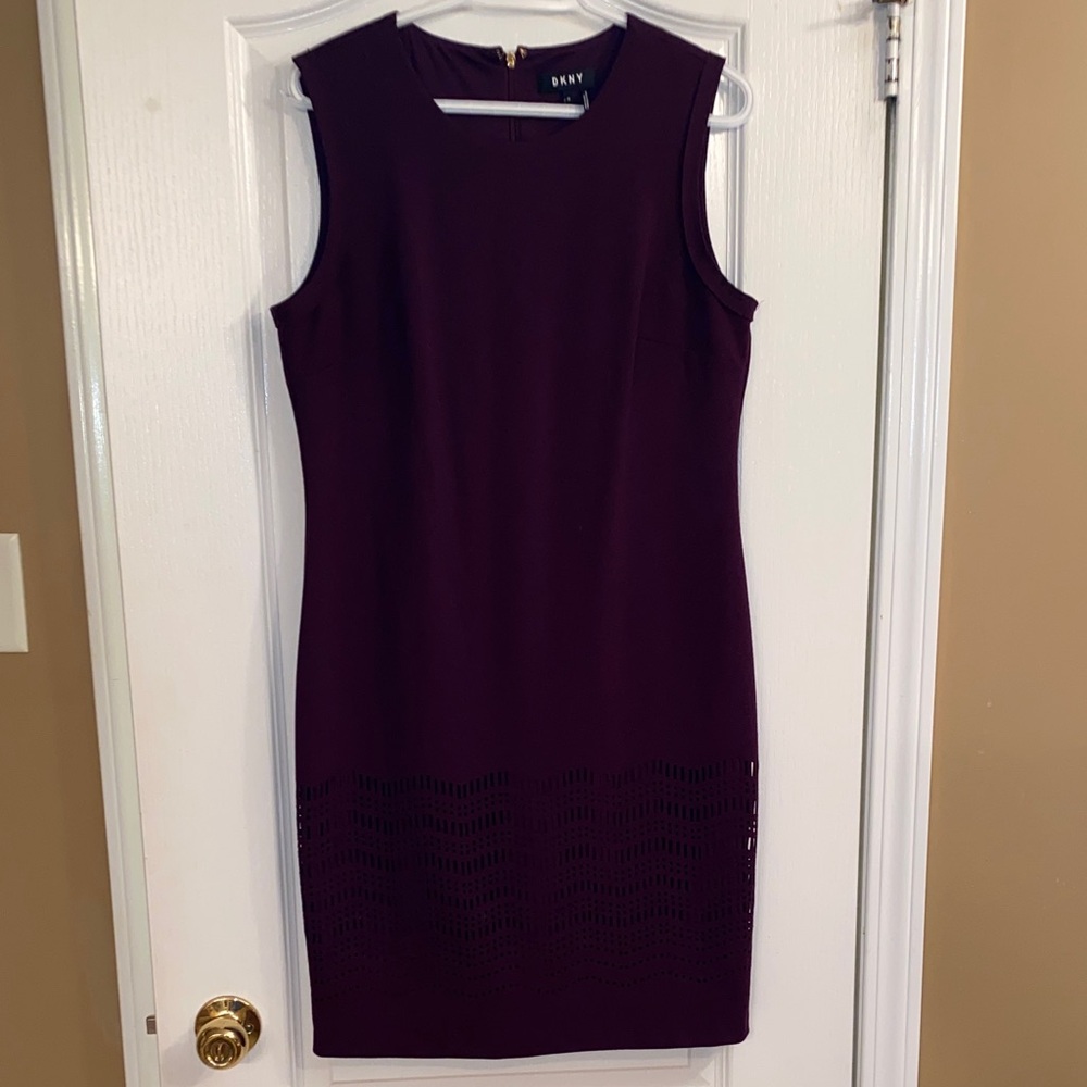 DKNY Women's Deep Purple Mini Dress